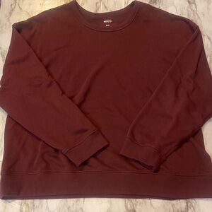 Sonoma Women's Maroon Crewneck Sweatshirt